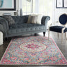 Passion PSN22 Medallion Grey Multi Coloured By Jute Polypropylene Persian Traditional Rug - Medium 114x175 cm (4'x5'9'')