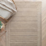 Asiatic London Orlo Natural Framed Sand Beige Hand-Carved Wool Textured Bordered Rug - Medium 120x170 cm (4'x5'6")