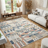 Delta Tau Multi Coloured Geometric Modern Soft Rug - Small 80x150 cm (2'6"x5')