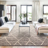 Noah Bohomian Moroccan Berber Abstract Wool Rug in Charcoal Grey - Medium 120x170 cm (4'x5'6")