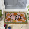 My Printed Coir Ciao Orange Bordered Doormat 45x75 cm