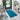 Origins My Teal Blue Washable Non-Slip Polypropylene Shaggy Rug - X-Small 60x100 cm (2'x4')