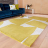 Asiatic London Romy Cartreuse Kite Tufted Retro Yellow Wool Abstract Modern Rug - X-Large 200x290 cm (6'7"x9'6")