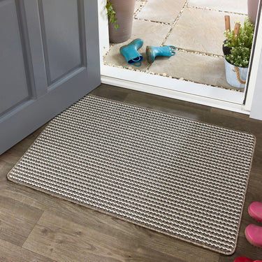 My Stain Resistant Twist Stripe Natural Washable Non-Slip Polypropylene Striped Doormat - 67x100 cm (2'3"x3'3")