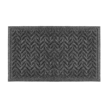 My Eco-Rib Herringbone Grey Doormat 45x75 cm