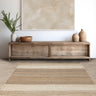 Cedar Natural Jute Hand Woven Reversible Flatweave Rug in Natural Ivory - Medium 120x170 cm (4'x5'6")
