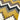 Asiatic London Matrix Cuzzo Tufted Mustard Black Grey Wool Geometric Textured Rug