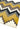 Asiatic London Matrix Cuzzo Tufted Mustard Black Grey Wool Geometric Textured Rug