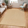 Kimi Becki Owens & Surya Solid and Border BOKM2303 Boho Jute Area Light Brown Tan Rug - Large 160x213 cm (5'3"x7')