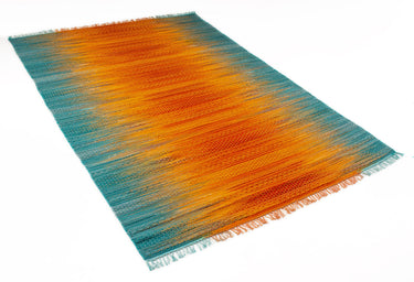 Consept Looms Fusion Knotted Fringed Multicolour Wool Traditional Geometric Textured Rug 200x290 cm
