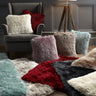 Phoenox Origins Extravagance Fluffy Various Colours x1 Square Plain Soft Cushion - Mink