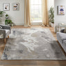 Consept Looms Skyline SK103 Pictorial Ivory Navy Abstract Modern Soft Rug - XX-Large 300 x 400 cm (9'8"x13')
