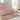 URCO Luxe Faux Fur Super Blush Pink Shaggy Textured Plain Rug - Runner 60x180 cm (2'x5'11")