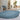 Asiatic London Halo Denim Oval Tufted Ombre Blue Hand-Carved Wool Viscose Bordered Rug - Large 160x230 cm (5'3"x7'7")