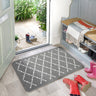 My Stain Resistant Arbor Silver Washable Non-Slip Polypropylene Geometric Hallway Runner Rug - 50x80 cm (1'8"x2'7")