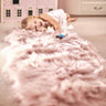 Origins Genuine Animal Fur Soft Adobe Rose Pink Wool Sheepskin Shaggy Textured Rug - Single 65x95 cm (2'x3'1")