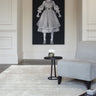 Darcy Silver Striped Luxury Hand-Woven Wool Viscose Geometric Rug - Small 80x120 cm (2'6"x4')