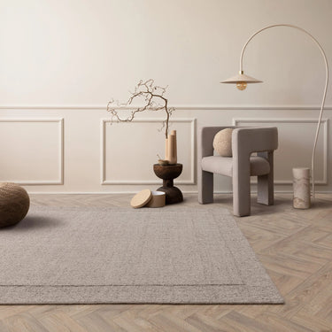 Larson Braided Hand Woven Natural Undyed Wool Beige Rug - Medium 120x170 cm (4'x5'6")