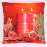 Christmas Festive Candle Washable Cotton Sheepskin Cushion 45x45 cm