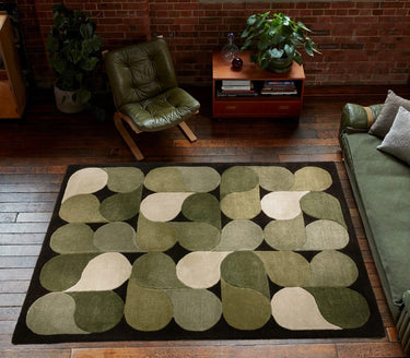 Asiatic London Romy Jive Hand-Tufted Green Wool Viscose Textured Rug - Medium 120x170 cm (4'x5'6")