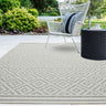 Asiatic London Patio Diamond Grey Indoor Outdoor Polypropylene Geometric Flatweave Rug 200x290 cm