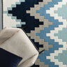 Asiatic London Matrix Cuzzo Tufted Blue Wool Geometric Textured Rug - Medium 120x170 cm (4'x5'6")