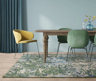 Colores Cloud Jungle CO09 Green Multi Coloured Polypropylene Abstract Flatweave Rug - Medium 120x170 cm (4'x5'6")