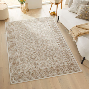 Consept Looms Olivia OLI104 Grey Khaki Traditional Bordered Modern Rug - 120 x 180 cm (3'11"x5'11")