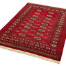 Bokhara Hand Made Rug Traditional Classic Wool Bordered Soft Red Rug - Large 170x240 cm (7'x8')