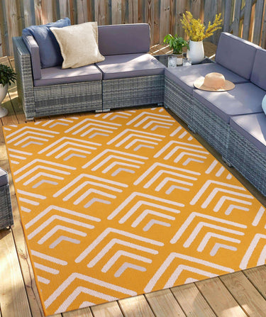 Chevron Garden Patio Picnic Travel Summer Breeze Indoor Outdoor Polypropylene Geometric Rug - Medium 120x170 cm (4'x5'6")