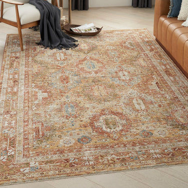 Sahar Elegance SHR01 Rust Persian Traditional Vintage Floral Rug - Medium 119x180 cm (3'11"x5'11")
