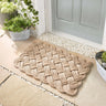 Outdoor Lovers Knot Beige Rope Doormat Entrance Mat, Reversible Door Mat in 45 x 75 cm