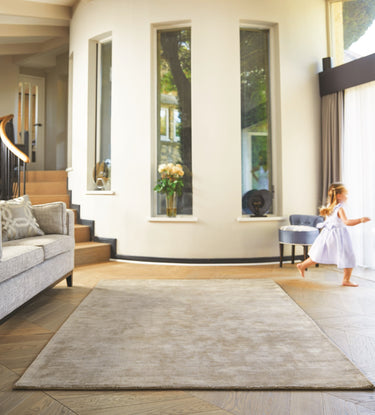 Guru Karma Luxury Silky Mink Hand-Loomed Viscose Textured Rug - Large 160x230 cm (5'3"x7'7")