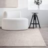 Laurent LA05 Fringed Grey Silver Cotton Abstract Geometric Textured Rug - Medium 120x160 cm (4'x5'4")