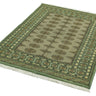 Bokhara Hand Made Rug Traditional Classic Wool Bordered Soft Green Rug - Runner 80x300 cm (2'7"x10')