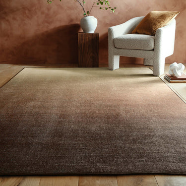 Eco-Washable Ombre Brown Non-Slip Modern Rug - Medium 120x185 cm (4'x6'2")