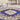 Origins Aubusson Shensi Traditional Wool Round, Hallway, Halfmoon Rug in Navy