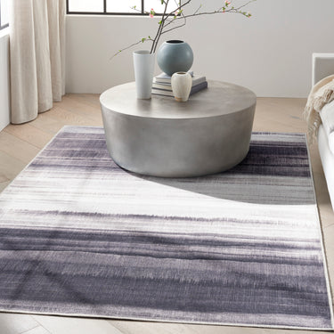 Calvin LDR01 CK031 Launder Ivory Black Washable Cotton Abstract Flatweave Rug - Medium 119x180 cm (3'11"x5'11")