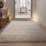 Noah Bohomian Moroccan Berber Abstract Wool Rug in Silver Grey - Medium 120x170 cm (4'x5'6")