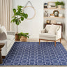 Horizon Classic Trellis HOZ01 Navy By Indoor Outdoor Polypropylene Geometric Textured Rug - Large 183 x 274 cm (6'x9')