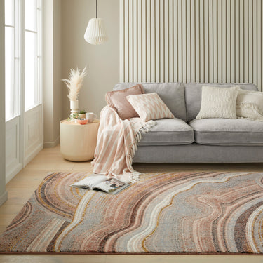 Consept Looms Amara AMA108 Onyx Granite Stone Patterns Blush Grey Handmade Jute Abstract Rug - Small 80x150 cm (2'6"x5')