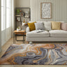 Consept Looms Amara AMA107 Onyx Granite Stone Patterns Blue Bronze Handmade Jute Abstract Rug - Small 80x150 cm (2'6"x5')