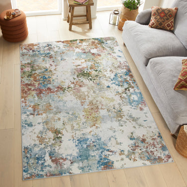Consept Looms Liberty LIB103 Pallette Multi Washable Non-Slip Modern Rug - Medium 120x180 cm (4'x6')