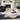 Prismatic PRS41 Hand Tufted New Zeland Wool Silk Swirling Pattern Handmade Rug in Ivory Black - Medium 114x175 cm (4'x5'9'')