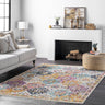 Harput HAP1018 Modern Vintage Area Yellow Multi Washable Jute Cotton Polypropylene Rug - Rectangle 160 x 220 cm