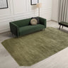 Gleam Luxury Contemporary Modern Shiny Plain Hand Woven Viscose Sage Green Rug - Large 160x230 cm (5'3"x7'7")
