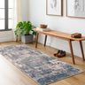 Ankara AKR2307 Blue Area Polypropylene Abstract Scandi Rug - Runner 80x220 cm (2'6"x7'3")
