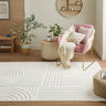 Consept Looms Maze MAZ106 Ivory By Concept Geometric Textured Modern Rug - Small 80x150 cm (2'6"x5')