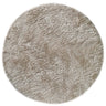 Plush Plain Shaggy High Pile Thick Silky Fluffy Soft Hand Woven Sand Beige Natural Rug - Circle 150x150 cm (5'x5')