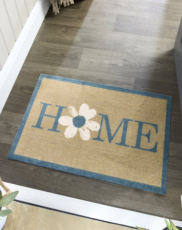 My Nylon Pattern Flower Washable Non-Slip Bordered Hallway Runner Rug - Small 50 x 75 cm (2'x2'5")